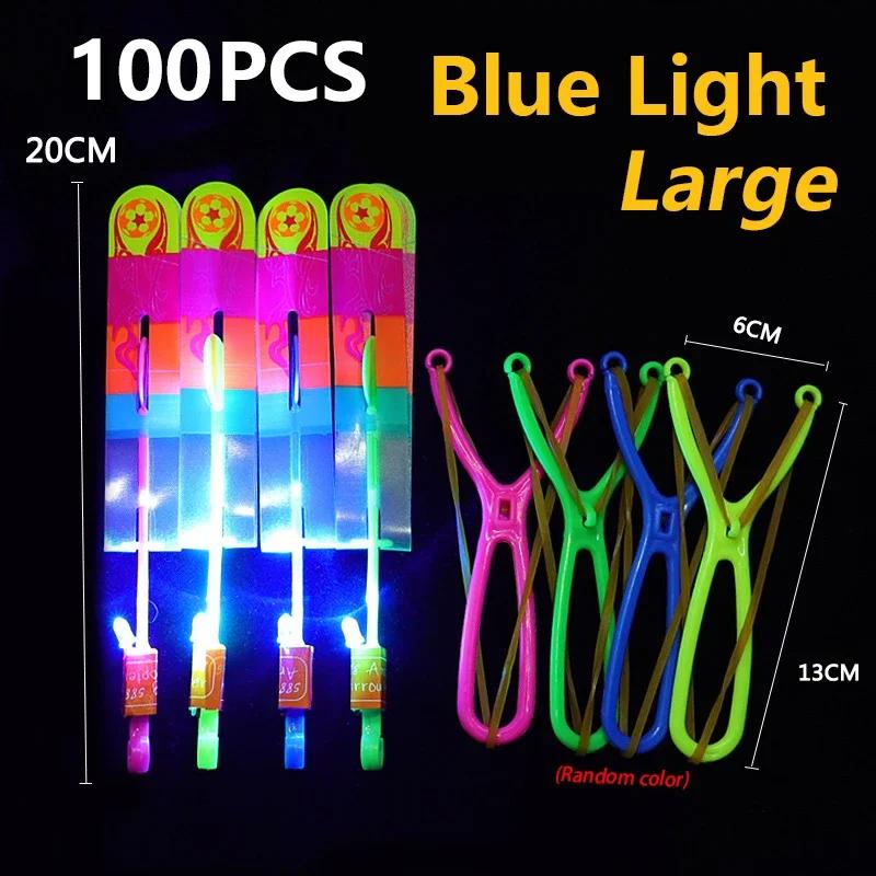 1/3/5/10pcs Incredibile Luce Giocattolo Freccia Razzo Elicottero Giocattolo Volante HA CONDOTTO LA Luce Giocattoli Divertimento Del Partito Regalo elastico Catapulta