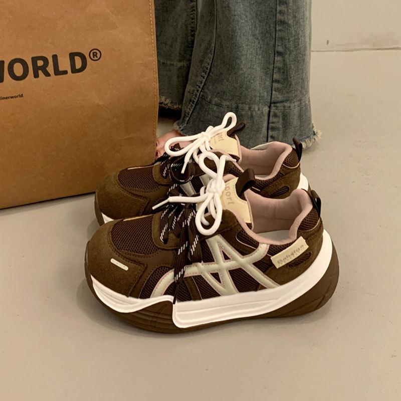 Versatile platform dad shoes women's height-increasing moral training bread shoes super hot new autumn casual sports shoes