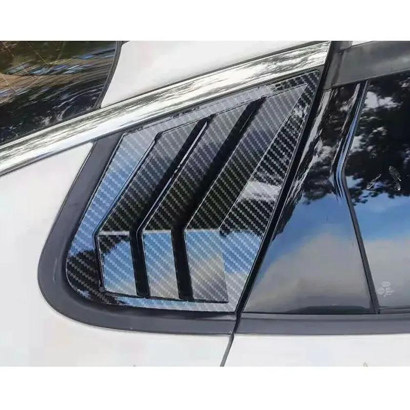 For Kia Optima K5 Sedan 2016- Car Rear Louver Window Side Shutter Cover Trim Sticker Vent Scoop ABS Carbon Fiber Accessories