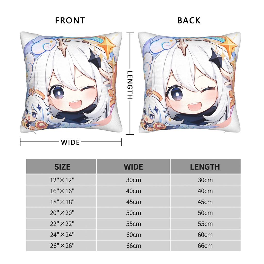 Anime Game G-Genshin Impact Pillow Cover Novelty Pillow Case For Living Room Chair Soft Pillowcases Gift