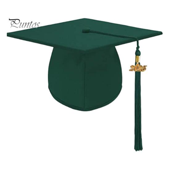 

Выпускной колпак с кисточкой, шляпа бакалавра, эластичное унисекс-выпускное платье, аксессуар, шляпа для церемонии вручения дипломов магистратуры темно-зеленого