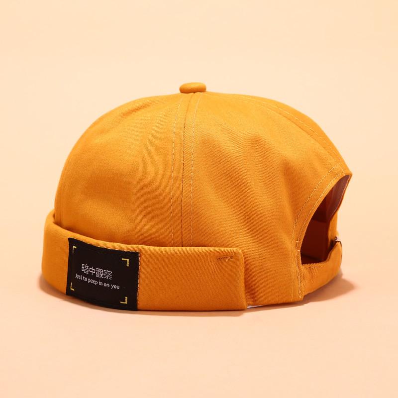 Men Women Hat Cap Casual  Sailor Mechanic Brimless Solid Color Hat