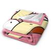 Slowpoke Cartoon Flannel Blanket Super Warm Throw Blanket for Couch Bed Airplane Travel Fashion Bedspread Sofa Bed Cover