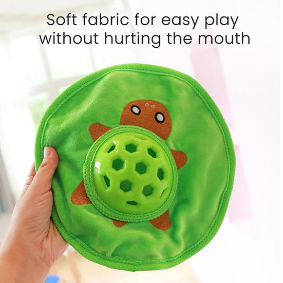 Pet Squeaky Flying Disc Dog Treat Dispenser Puppy Teething Crinkle Toy Interactive Fetch Toy for Dog Training Entertainment