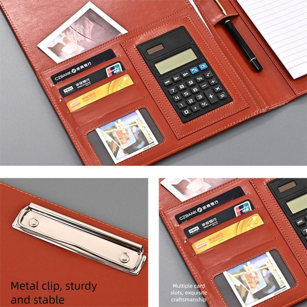 Multifunktionale Klemmbrett Leder Aktenordner Aktenablage Vertragsaktenordner Interview