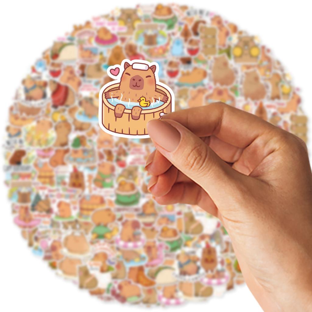 50Pcs  Of Different Capibala Cartoon Graffiti Stickers Diy Decorated Laptop Suitcase Guitar Classic Toy Waterproof Pvc Decals