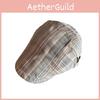 Brimmed Retro Short Beret With Stripe Design For Spring Summer Accessory Fashion