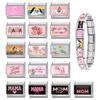 New Fashion Mother's Day Charm Tulip Sunflower Heart Love Mom Italian Beads Fit 9MM Stainless Steel Bracelet DIY Making Gift