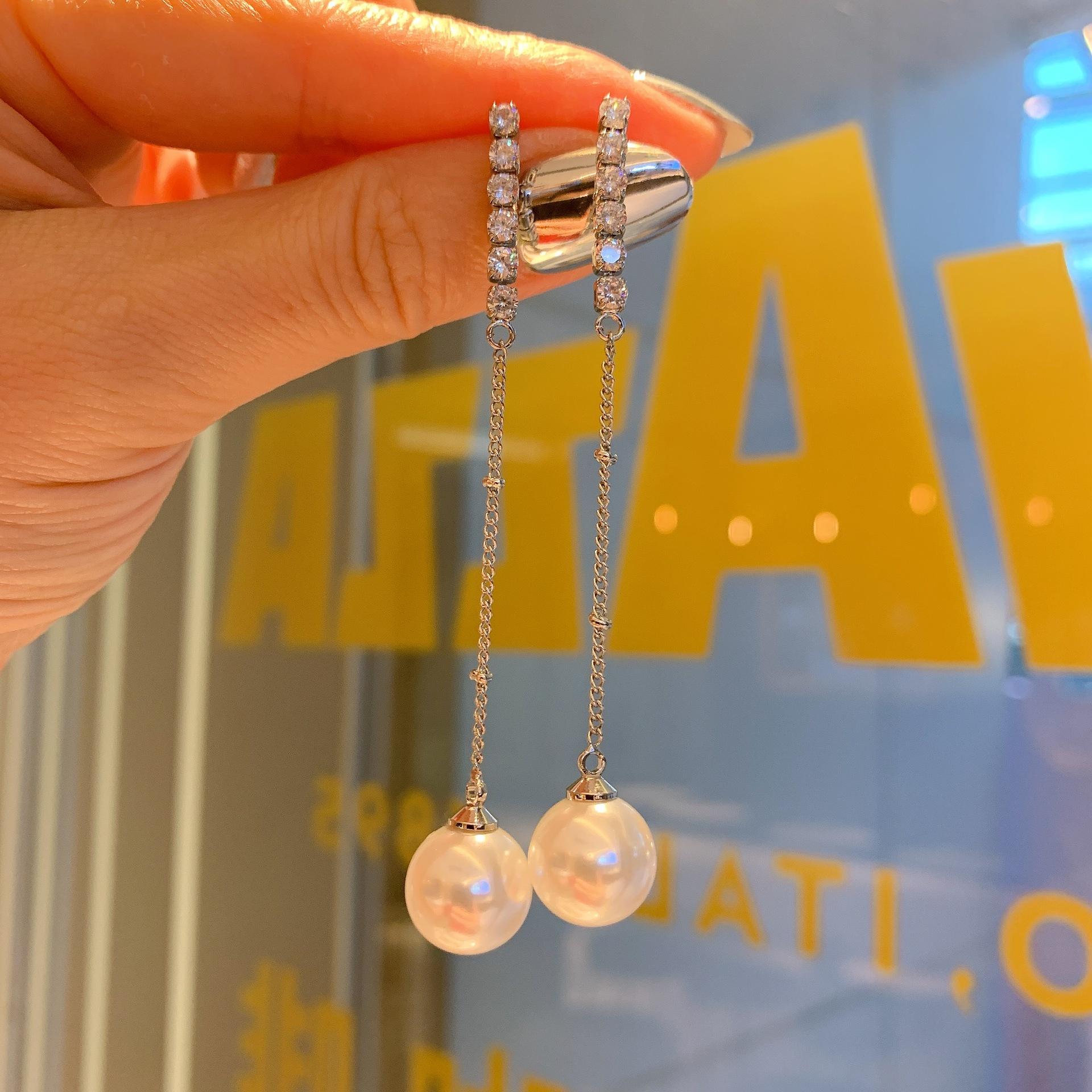 

Корейский темперамент, большие жемчужины, простые и щедрые серьги, женские серьги Baita на два ношения Tide