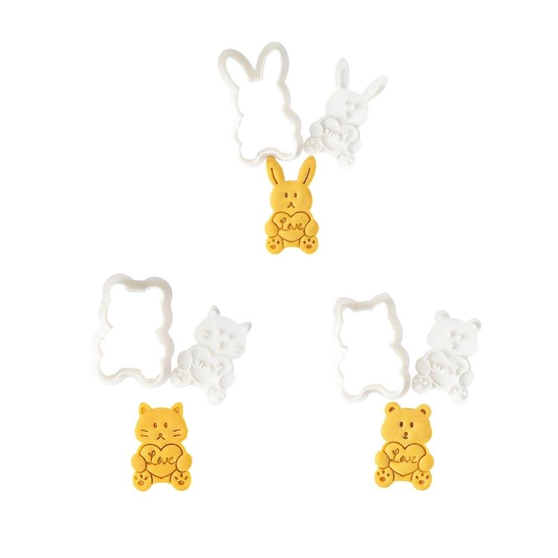 Plastic Cookie Cutters In Cartoon Animal Shape Easy To Clean And Store Perfect For DIY Valentine Treats