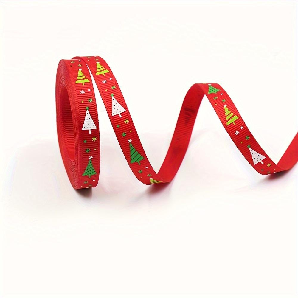 En uppsättning jul-Grolandband för presentinslagning och hantverk -100% polyester klassiska julband