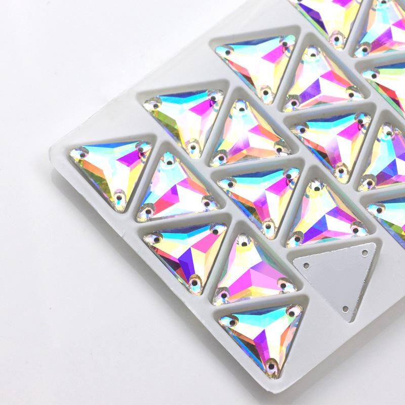 

Преміальна трикутна пряжка зі штучного стразу в австрійському стилі для DIY одягу та ювелірних аксесуарів 12mm 48 pieces