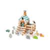 Children's Wooden Building Blocks - Mortise and Tenon Assembly, Large Particle House Toy