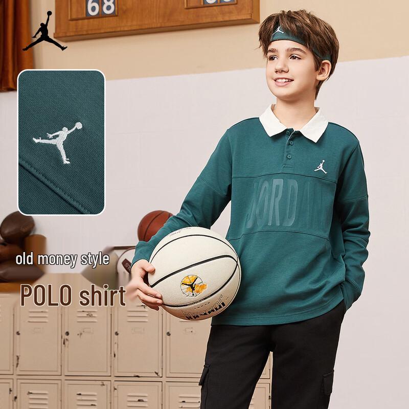 Jordan AJ Boys' Long Sleeve Polo Shirt