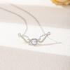 Wings Pendant New Jewelry Women's Fashion Diamond-encrusted Love Necklace Alloy Sweater Chain
