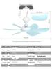 Compact Silent Ceiling Fan for Dorms and Bedrooms
