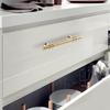 4 Pcs Champagne Gold Cabinet Pulls Stainless Steel Kitchen Hardware with Screws and Screwdrivers