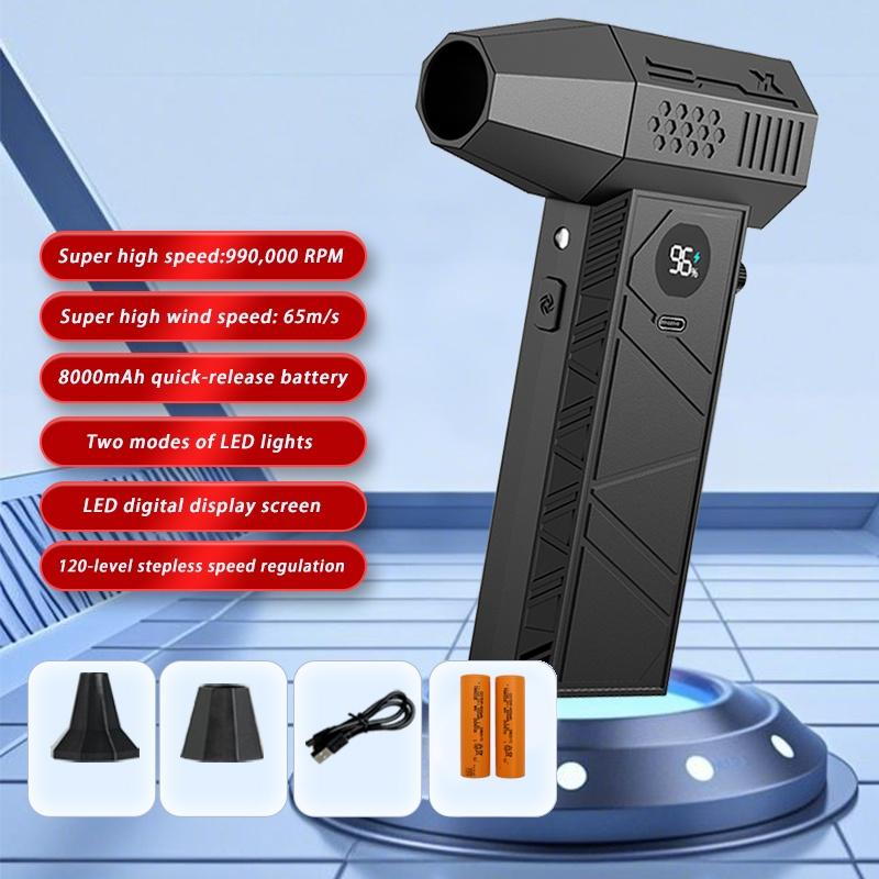 

990000 RPM Electric Air Blower Turbo Jet Fan Brushless Motor High-Speed Turbo Violent Fan USB Rechargeable Powerful Dust Blower