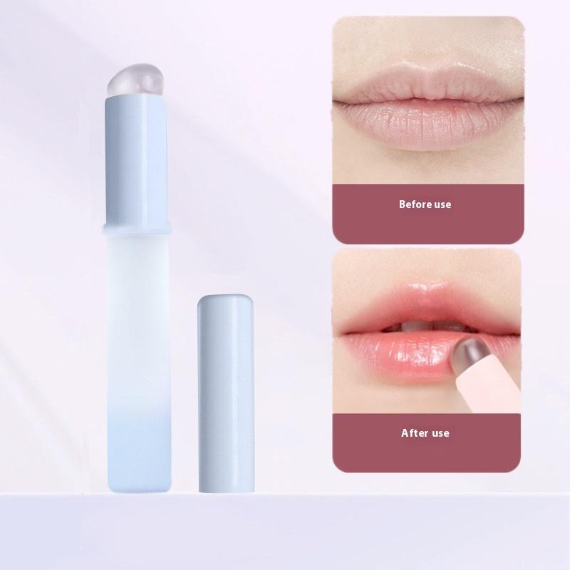 Gradual Silicone Lip Brush Lipstick Brush Lips Round Head Lip Makeup Brush With Cover Halo Dye Brush Lipstick Lip Mud Diy Apply