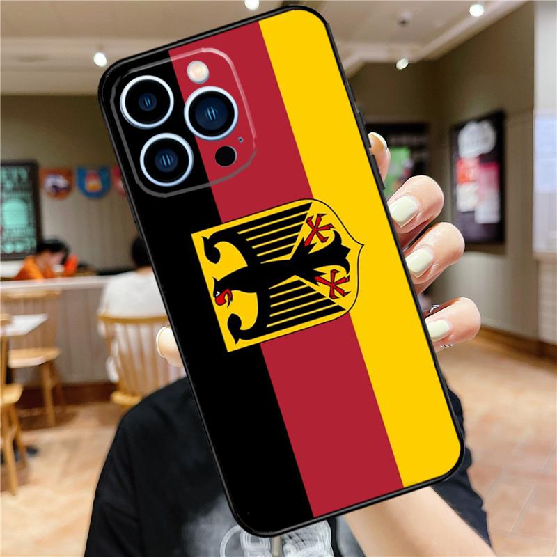 German Empire Flag Case For iPhone 18 17 16 14 13 12 11 15 Pro Max Mini Plus 16e 17 Air Bumper Cover Accessories