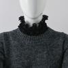Detachable Fake Collar Ruffled Edge Cloak Scarf New High Neck Collar  Women Girls