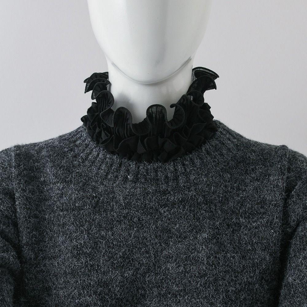 Detachable Fake Collar Ruffled Edge Cloak Scarf New High Neck Collar Women Girls