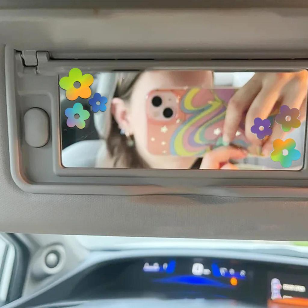 Flower Car Stickers PET Flower Car Stickers Self-Adhesive Water Proof Anti-UV Flower Stickers Decorations For Bumper Laptop