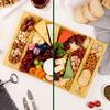 Chopping Board Bamboo Charcuterie Board Grooves Design Cheese Board Food Serving Tray for Home Kitchen