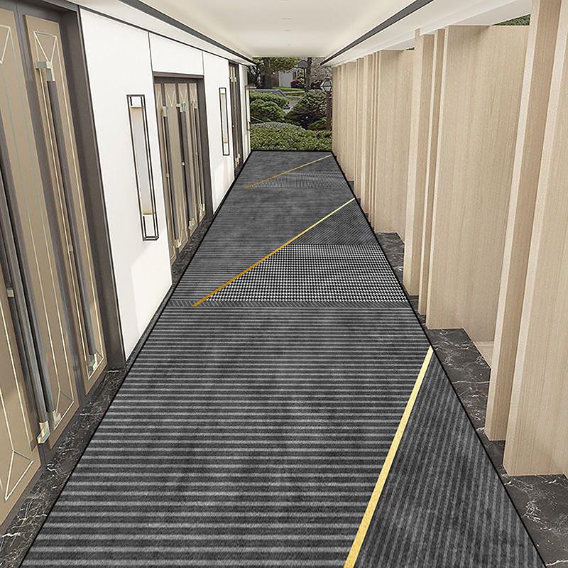 Prosty Geometryczny Długi Dywanik Biegacz na Korytarz Nowoczesny Łatwy do Czyszczenia Dekoracja Dywan na Przejście Antypoślizgowy Zmywalny Mata Podłogowa na Schody Korytarz