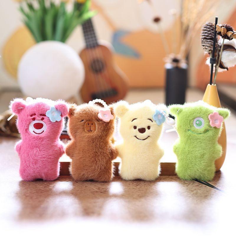 Plush Capybara Keychain With Soft Short Pile For Kids And Teens