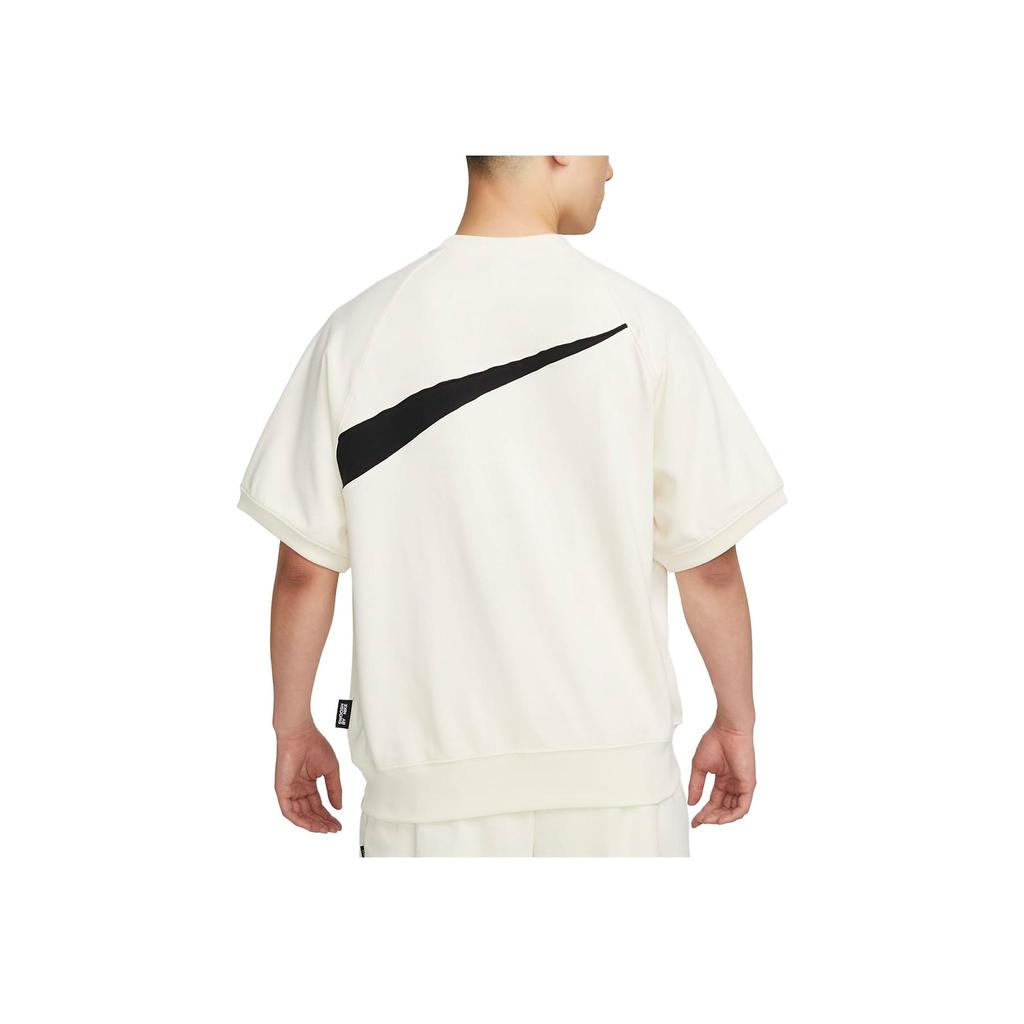 Nike Sportswear Swoosh Large Logo Print Casual Crew Neck T-Shirt Men Tops Coconut-Milk FB7872-113