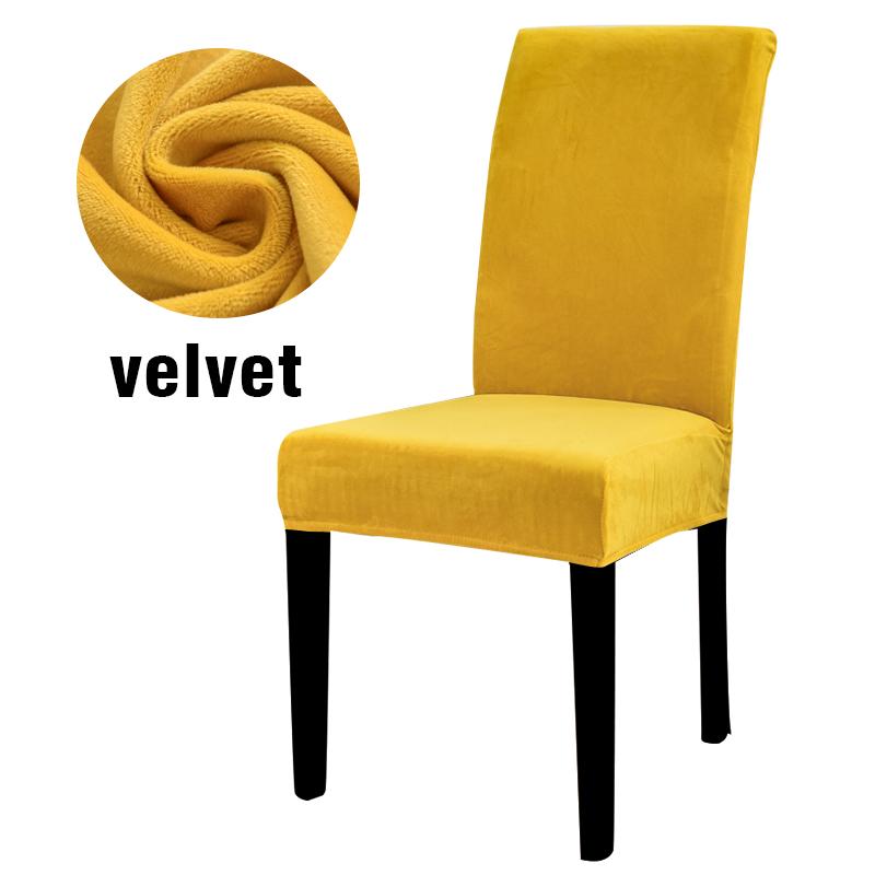 Velvet Chair Slipcovers for Dining Room Stretchy Super Soft Parson Chair Seat Covers Chair Protectors for Party Pet Protection