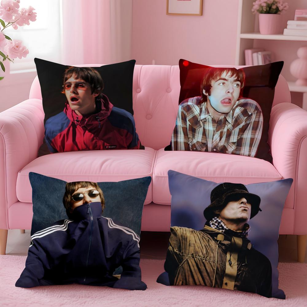 L-Liam Gallagher Singer Cushion Cover Comfortable Reversible Pillow Cover Ideal For Car Sofa Bedroom & Beyond