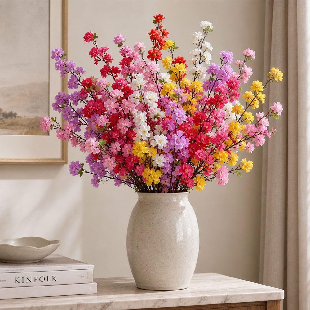 65cm Artificial Cherry Blossom Branches DIY Simulation Peach Blossom Home Dining Room