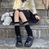 Harajuku Y2K Leg Warmers Black Accessories Stylish Knit Long Socks  for Women
