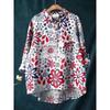 Summer Women's Loose Printed Round Neck Casual Plus Size Women's Long Sleeve T-shirt