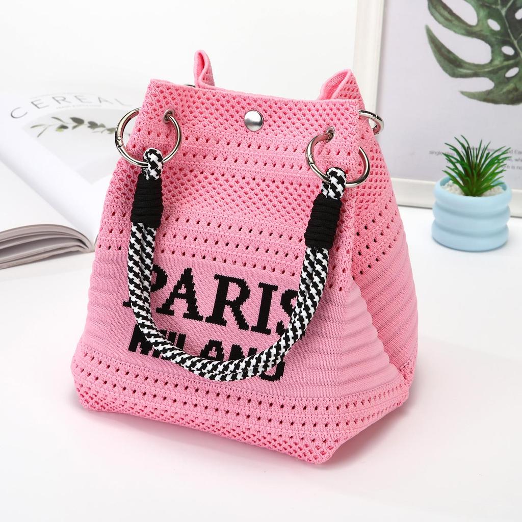 Stylish Women's Knitted Bucket Handbag – Casual, Versatile & Portable