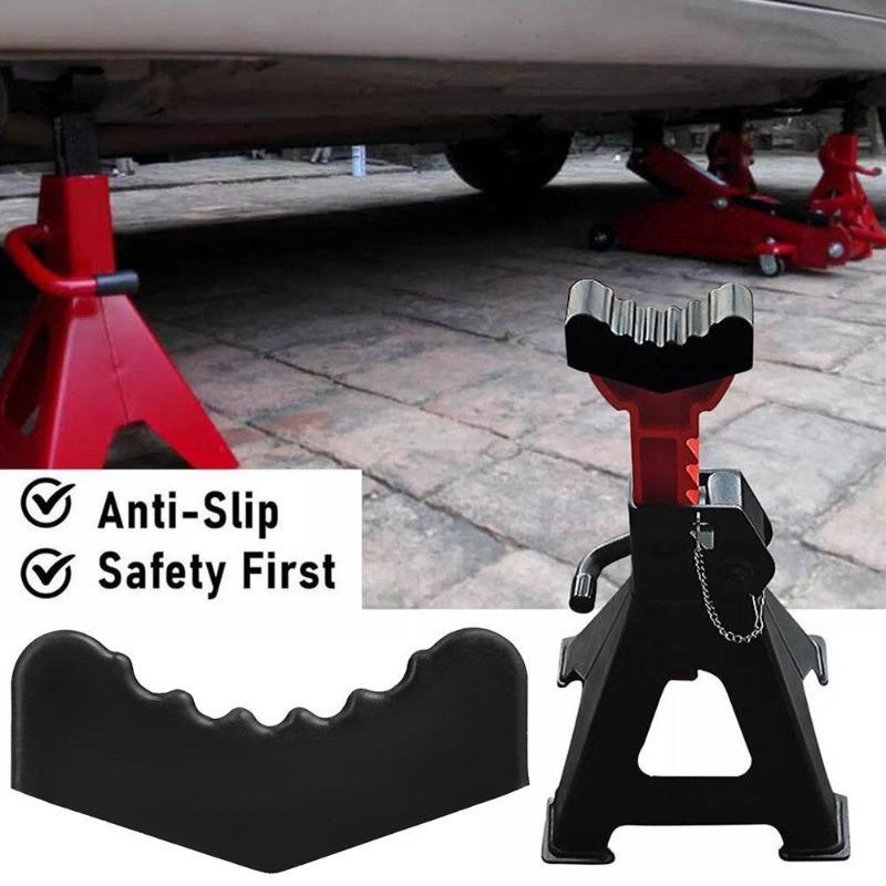 2pcs Car Slotted Lift Jack Stand Rubber Pad Rail Grip 6ton Frame Protection Pad for Auto Lifting & Pro Repair Shop