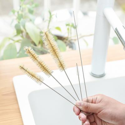 Teekannenbürste, Teetassen-Mini-Ausguss, Strohhalmbürste, Wasserkocher, harte Borsten, Schlitz, Küchenwaschtasse, sauber, 5-teiliges Set