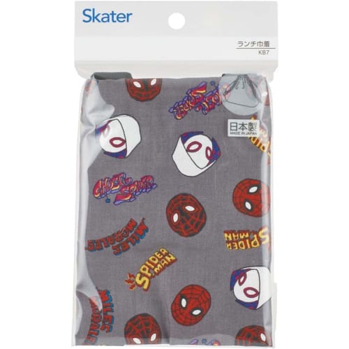 Skater Children's Lunch Box Drawstring Bag with Gusset Kids Made in Japan Spiderman Pop Comics Boys KB7