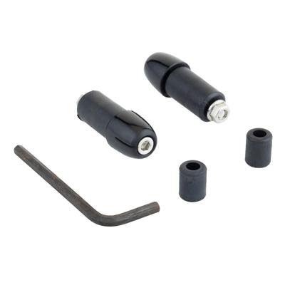 Kijima 204-1316 Motorcycle Parts Bar End Cap, Nylon, Small Head, Black, Set of 2
