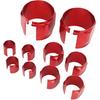 Stainless Steel Dress Up Hose Cover Kit Universal Radiator Hose Sleeving Set Extreme Heat for Vehicle (Red)