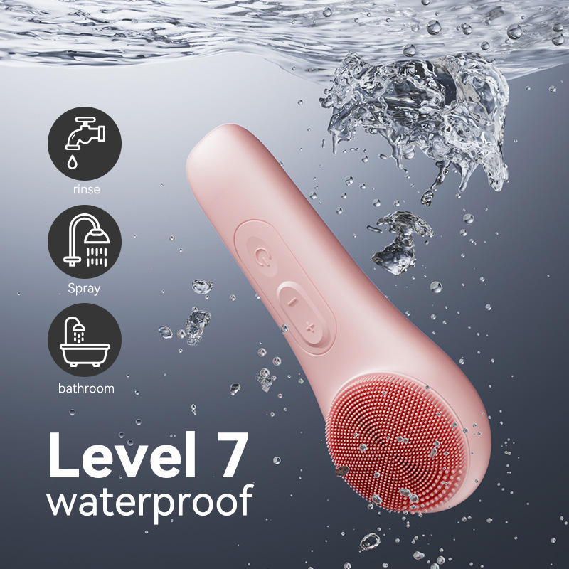 SHOmfrs Mini Electric Facial Cleansing Brush-Silicone Sonic Face Cleaner Deep Pore Cleaning Skin Massager for Household Car Use