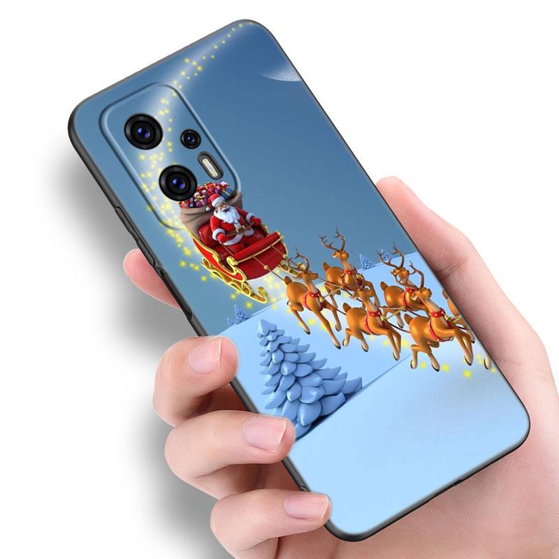 Merry Christmas Snowman Phone Case For Xiaomi POCO F2 F3 M2 M3 M4 X3 X4 Pro NFC F4 GT 5G F1 X2 C3 C31 C40 M5S TPU Black Cover