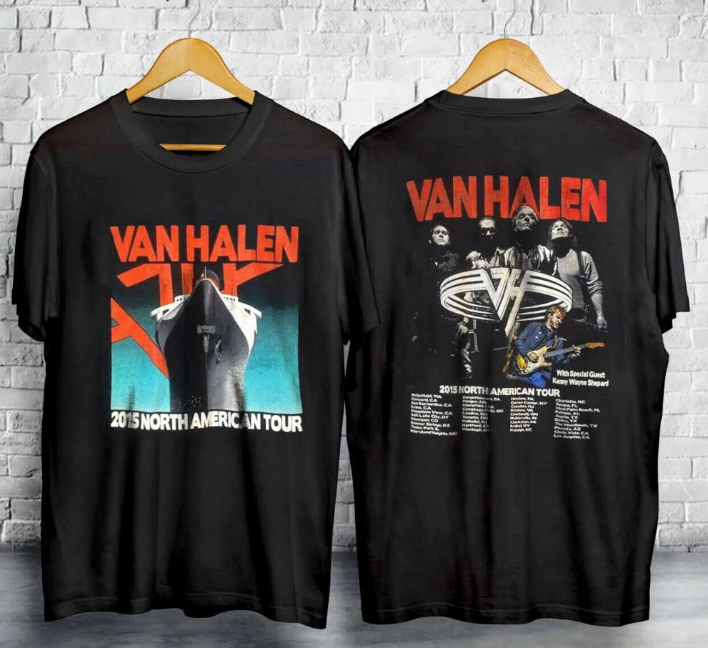2015 Van Halen North American Tour Dates TShirt Unisex S5XL Gift Fans Unisex T-Shirt XXL