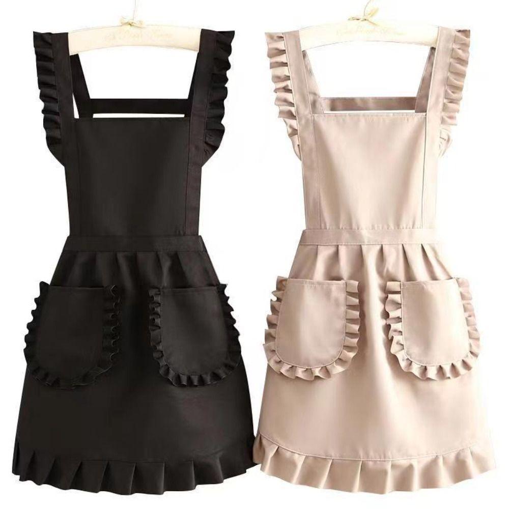 Stain-proof Korean Style Apron Cute Waiter Sleeveless Apron Catering Work Clothes Kitchen