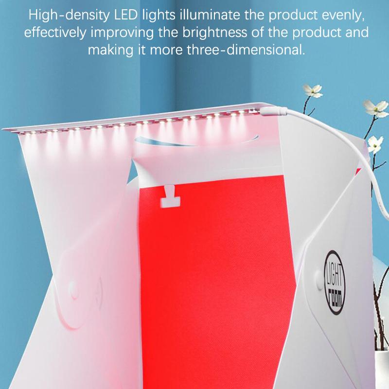 Fotografie Led Licht Raum Foto Studio Licht Zelt Softbox Hintergründe Fotobox Für Dslr Kamera 22Cm Tragbare Klapp Leuchtkasten