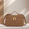Box Bag Crossbody Woven Versatile Lunch Box Bag Two-way Zipper Open and Close Handbag Trend Sheet
