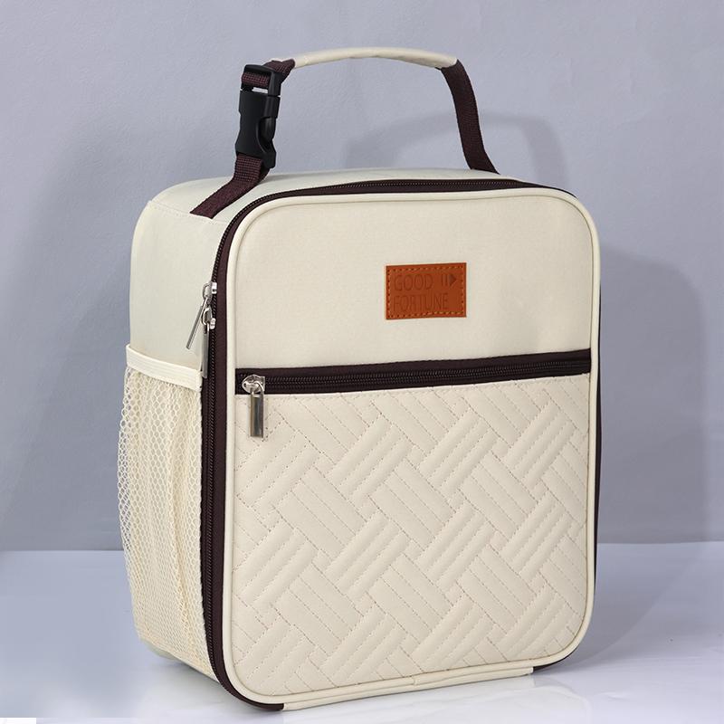 Large Capacity Lunch Bag Portable Picnic Food Storage Bag with Handle Multi-functional Insulated Multiple Pockets Lunch Bags