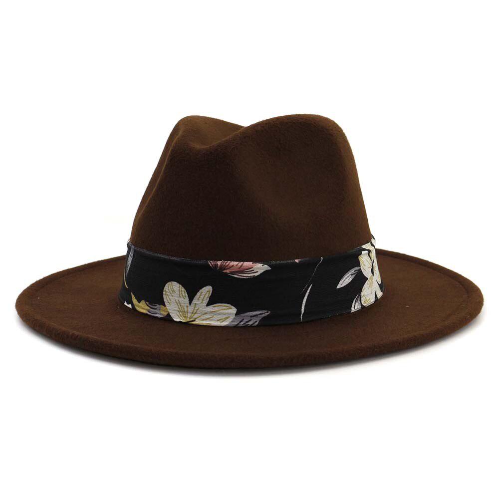 AOBRITON Fedora Hat Trilby Men Women Jazz Panama Caps Worsted Fur Retro Dance Casual Hat AOBRITON Fedora Hat Trilby Men Women Jazz Panama Caps Worsted Fur Retro Dance Casual Hat